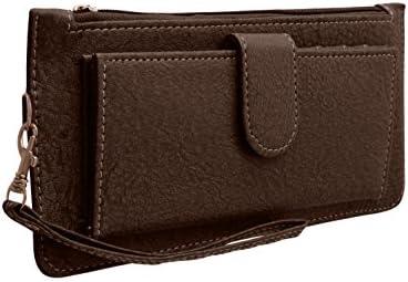 TAP FASHION Fancy Stylish Synthetic Handmade Women's multi-compartment Wallet/Clutch/Purse.(Dark Brown)