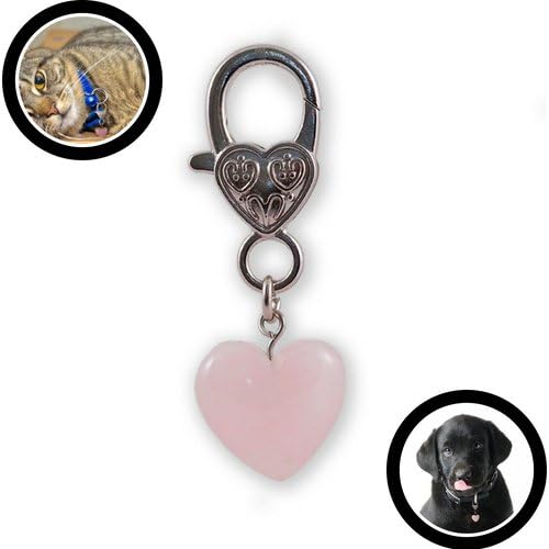NEW Harmony Rose Quartz Pendant For Pets: Clean Crystal Healing Energy for Your Beloved Four Legged Friend. Attach to your Pet’s Collar to Experience the Healing Powers of Rose Quartz,Crystal Pet Love