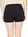 Motherhood Maternity Women's Maternity French Terry Underbelly Short, Solid Black, Large