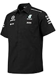 Mercedes Benz Formula 1 AMG Petronas Motorsports Black Button Up Team Shirt (2XL)