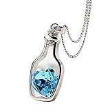 Fineshow Women Fashion Popular Romantic Crystal Necklace Love Drift Bottles