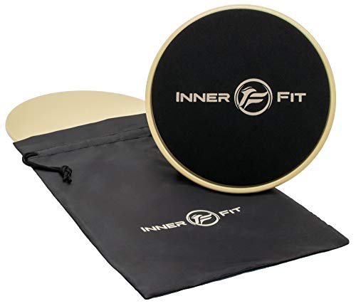 InnerFit-Core-Sliders-for-Working-Out-Set-of-2-Dual-Sided-Exercise-Sliders-Fitness-Discs-Durable-Strength-Slides-Suitable-for-Carpets-and-Hardwood-Floors