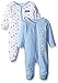 Calvin Klein Baby-Boys Newborn 2 Pack Sleep Stretchies Blue and Gray, Multi, 3-6 Months