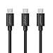 Micro USB Cables, Gembonics [3-Pack] Premium 3ft High Speed USB 2.0 A Male to Micro B Sync and Charge Cables for Android, Samsung, HTC, Motorola, Nokia and other Micro USB Charged Devices (Black)