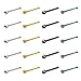 JEWELRIESHOP 20Pcs Tiny Barbell Cone Body Piercing Jewelry Set Novelty Stainless-steel Nose Ring 22G