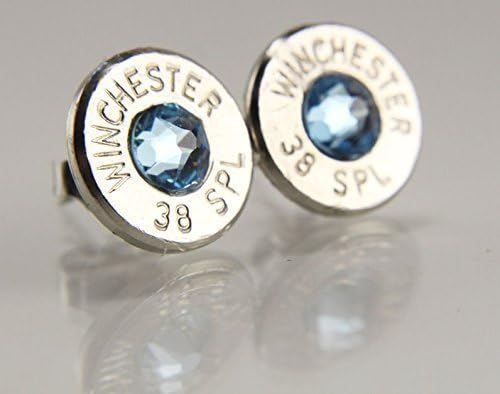 Nickel Plated 38 Special Bullet Earring Studs | Surgical Steel Studs
