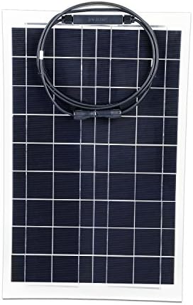 30W Solar Panel 30Watts 12V Monocrystalline Solar Panel with MC4 Connector Charging for Motorhome Camper Caravan Car RV Boat Yacht