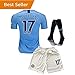#17 DE BRUYNE Manchester City Kids/Youth Home Boys Soccer Jersey & Shorts & Socks 18-19 Season Blue