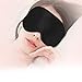Natural Silk Sleep Mask Super-Smooth Soft Sleeping Eye Mask with Adjustable Strap (Black)