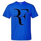 Spreading Men's Roger Federer Blue T shirt