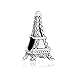 LovelyCharms 925 Sterling Silver France Landmark Paris Eiffel Tower Travel Charm Fit Bracelets
