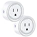 Tocode 2 Packs Smart Plug Smart Outlet Mini Wifi Outlet, Remote Control Your Devices, No Hub Required, ETL Listed