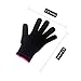 AFT90 Heat Resistant Glove for Hair Styling, Curling Iron, Flat Iron and Curling Wand, Black, Pink Edge, 1 Piece