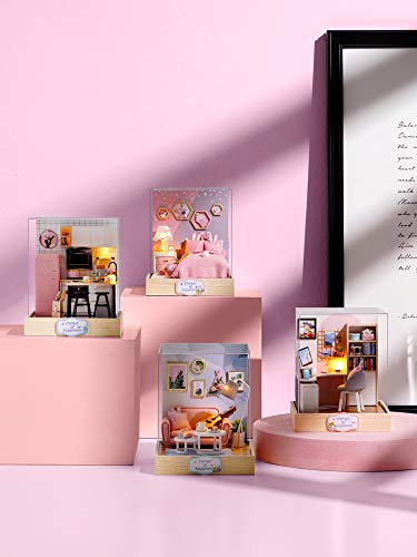 CUTEBEE Dollhouse Miniature with Furniture, DIY Dollhouse Kit Plus Dust Proof, 1:24 Scale Creative Room Idea(Taste of Life) - Image 8