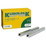 Klinch-Pak K-SB103020-1/2 1/2" Crown Staples, 2400