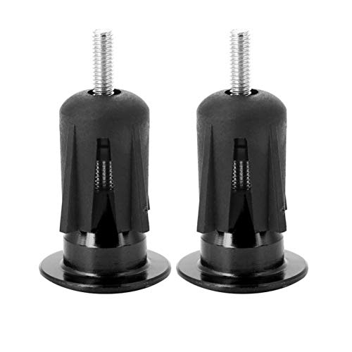 VGEBY1 Bike Handlebar Plugs, Aluminum Alloy Handlebar Grip End Plug Handlebar End Stoppers Handle Bar Cover Stopper Cycling Parts Components (Black)