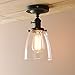 Pathson Ceiling Lighting with Clear Glass Shade, Loft Vintage Flush Mount Wall Sconce, Antique Industrial Home Wall Light Fixtures