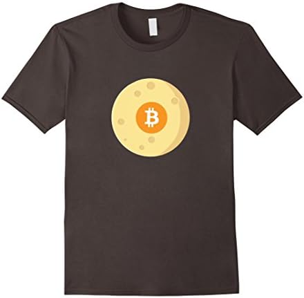 Mens BTC Moon Bitcoin Crypto Logo T-Shirt 2017 Mens Womens Small Asphalt
