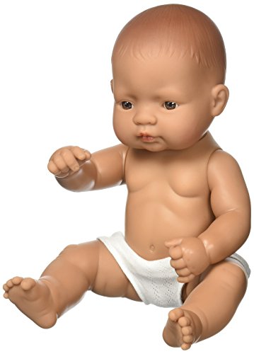 Miniland 12.63'' Anatomically Correct Newborn Baby Doll, Hispanic Boy