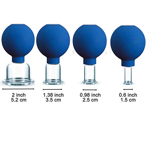 FeelFree Sport 4 Pieces Glass Facial Suction Cupping Set-Silicone Vacuum Suction Massage Cups Anti Cellulite Lymphatic… - Image 7