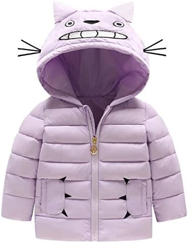 Gxia Little Girls Boys Funny Cat Cosplay Hooded Lightweight Down Jacket