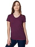 American Apparel Tri-Blend Short Sleeve Women's Track T - Tri-Cranberry - Large