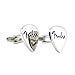 MENDEPOT Novelty Fender Guitar Pick Cufflinks With Box