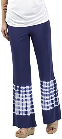 Sassimi Women's Bamboo Rayon Tie Dye Pants Indigo (X-Large (16))