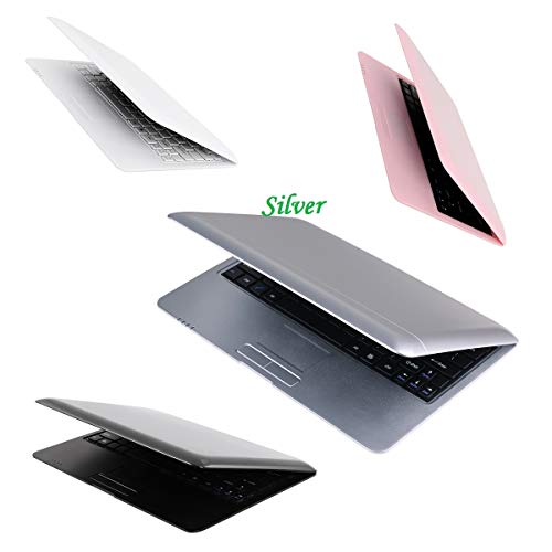 Goldengulf 10.1 Inch Computer Laptop PC Android 6.0 Quad Core Notebook Netbook 8GB with WiFi Webcam Netflix YouTube Google Player Flash Ultra Slim (Silver)