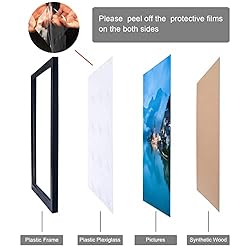 NAOKBOEE 8.5x11 Picture Frame in Black, Photo