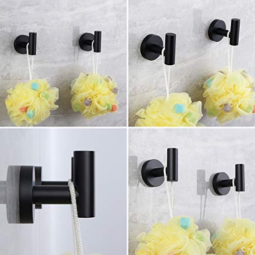 kimzcn Matte Black Bathroom Accessories Kit 4Pieces Bathroom Hardware