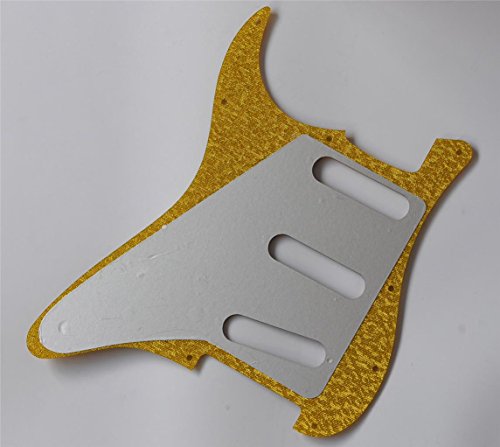 KAISH Gold Sparkle Plastic ST Strat SSS Guitar Pickguard for Fender Stratocaster