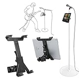 LinkStyle Music Microphone Stand Tablet Holder Mount, 360 Degree Swivel Adjust Holder for 7-10.8