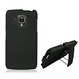 Pantech Perception Case - Nabster's 2 in 1 Prime Impact Resistant Rugged Hard Shell Case with Kickstand and Belt Clip Combo Holster for Pantech Perception/ ADR930L (Verizon)-BLACK