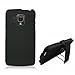 Pantech Perception Case - Nabster's 2 in 1 Prime Impact Resistant Rugged Hard Shell Case with Kickstand and Belt Clip Combo Holster for Pantech Perception/ ADR930L (Verizon)-BLACK