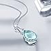 9.00 Ct Genuine Blue Topaz 16x12mm Pear Shape 925 Silver Pendant with 18