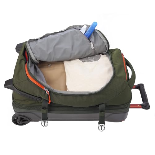 Eddie Bauer Expedition 22 Duffel Bag 2.0 - Lightweight Travel Luggage Made From Rugged Polycarbonate and Nylon, Dk Thyme