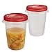 Rubbermaid TakeAlongs Twist & Seal Food Storage Containers, Tint Chili, 4 Cup, 2 Count