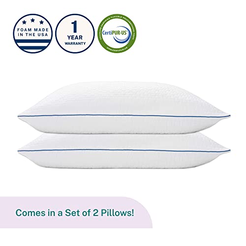 Sleep Innovations Premium Shredded Gel Memory Foam Pillow (Set of 2