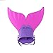 AUXFUN Adjustable Mermaid Swim Fin Diving Monofin Swimming Foot Flipper Mono Fin Swim Training for Kid Children (Pink Purple)