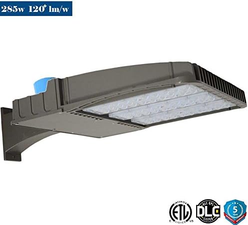 LED shoebox pole light ,285W (900W Eq.),5000K, 22,400 lumen ,Street Light Pole Head Replacement, Waterproof IP65, FREE Photocell ,with ETL DLC