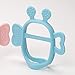 Mama's TEM Wearable Baby Teething Toys with Teether Handle, Eco-Friendly Non-Toxic BPA Free Pure Silicone, Easy to Clean Infant Toys, Newborn Baby Gift (Blue)