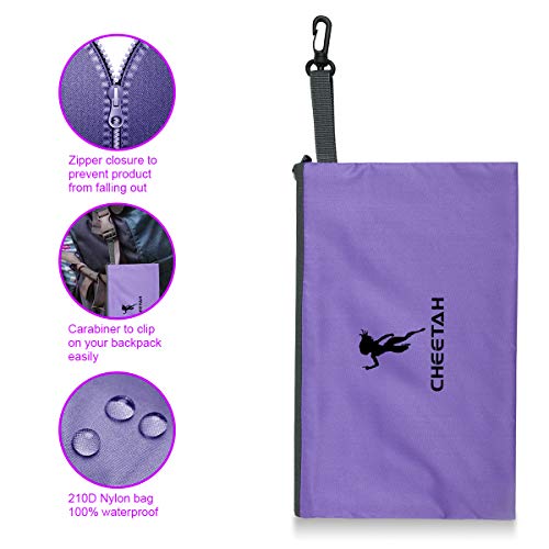 Cheetah Female Urination Device - Pee Standing Up - Reusable Portable Urinal for Women - Lightweight Design for Outdoor Activities - with Discreet Carry Bag-Purple