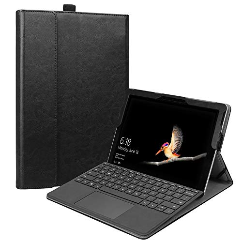 Fintie Case Compatible with Microsoft Surface Go - Multiple Angle Viewing Portfolio Business Cover Fit Surface Go 10-inch Tablet 2018, Compatible w/Type Cover Keyboard (Black)