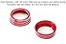 iJDMTOY 2pcs Red Anodized Aluminum AC Climate Control Turner Ring Covers Compatible with 2016-21 10th Gen Honda Civic