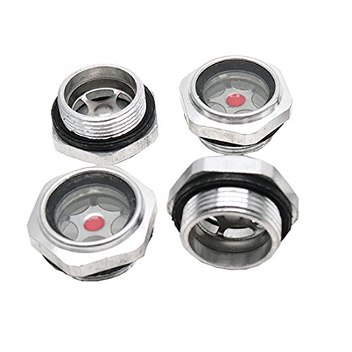 Sydien 33mm/1.3" Male Thread Oil Level Sight Gauge Replacement Air Compressor Fittings,Aluminum alloy 4pcs - Thumbnail 2
