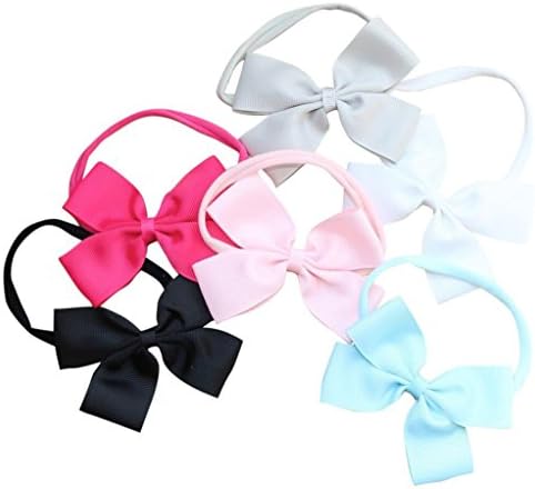Cute Baby Hair Bows | Baby Girl Headbands Set with Soft Nylon for Baby Girls Head