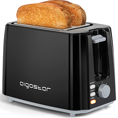 Aigostar Warrior 30Jrl – Grille-Pain 2 Fentes Extra-Larges et 7 Niveaux De Brunissage. Fonctions Toaster, Décongeler, Réchauffer et Annuler. 750W, 0% Bpa. Design Exclusif.