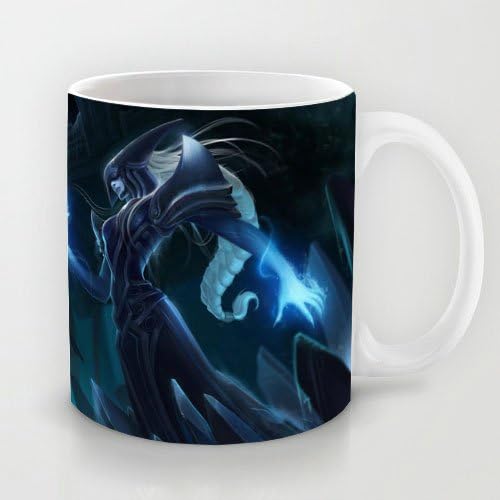 Beautiful and Elephant White 11 oz Classic White Ceramic Mugs Design with League Of Legends Lissandra League Wallpaper Coffee Mugs/Tea Mugs/Drink Cups - Dishwasher and Microwave Safe