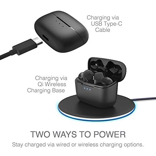 Brookstone AirPhones True Wireless Earbuds, Passive Noise Cancelling